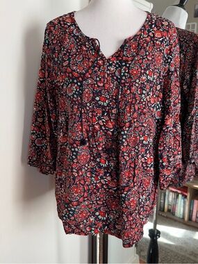 Sonoma XL Blue Floral Top